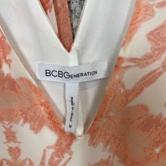 COPY - BCBGeneration // Petal Pink Combo Bow Back Printed Long Sleeve Mini Dres… - Picture 6 of 9